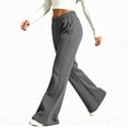 thumbnail image 6 of yillto Girls Fleece Sweatpants Elastic Waist Loose Wide Leg Pants Kids Fall Winter Casual Pant with Pockets, 6 of 7