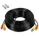 thumbnail image 1 of Cámara de seguridad CCTV SATELITESA CABLE BNC Siamese Pre-HECHO HECHO 2-IN-1 Video y potencia PVC cordón negro (50 pies) SatelliteSale Cable de doble potencia y video, 1 of 6