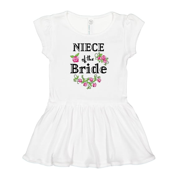 Inktastic Niece of the Bride Roses Girls Toddler Dress