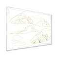 thumbnail image 2 of Designart 'Minimalistic Gold Linear Set Of Clouds and Mountains' Modern Framed Art Print, 2 of 4