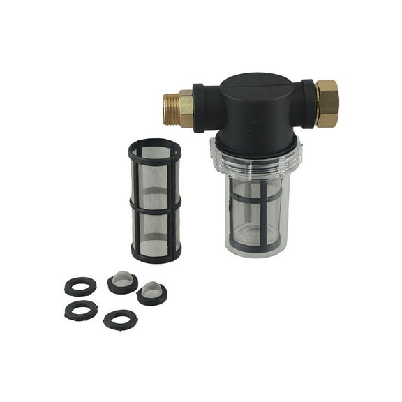 Garden hose filter, pre-filter, 3/4 inch pipe filter, for garden ponds, etc