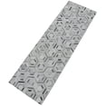 thumbnail image 6 of New Hairon Leather Handmade Ivory and Silver Area Rug, Hand Stitched Genuine Cowhide Leather Rug | LR2, 6 of 10