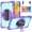 Purple+Mint, variant on Case for Samsung Galaxy Tab A 10.1 2019 Model SM-T510/T515, Kids Friendly Heavy Duty Rugged Shockproof Adjustable Kickstand Full Protective Tablet Cover with Hand/Shoulder Strap, Black