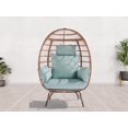 thumbnail image 4 of KOSSMAI Wicker Fabric Upholstered Patio Egg Chair, 4 of 4