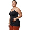 thumbnail image 3 of Emmalise Women's Basic Long Camisole Adjustable Strap Cami, Black, 3 of 9