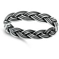 thumbnail image 4 of Unique Stacked Braided Knot Ring .925 Sterling Silver Band Jewelry Female Male Unisex Size 10, 4 of 4