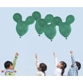thumbnail image 2 of PMU Mouse Head Shaped Balloons 15 Inch PartyTex Premium Emerald Green Latex Pkg/100 Great for Mickey Mouse Theme Parties, 2 of 10