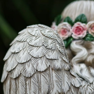 CAIJIEXI Solar powered angel garden statue, praying angel, outdoor garden decoration