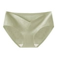thumbnail image 3 of Jinhomg Seamless Underwear for Women Low Rise Hipster Briefs No Show Full Coverage Panties Soft Ladies Cheeky Textured Underpants Green,L, 3 of 6