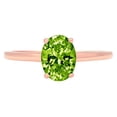 thumbnail image 7 of Solitaire Engagement Ring for Women - 1ct Natural Peridot in 14K Rose Gold Promise Ring, 7 of 7