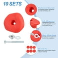 thumbnail image 3 of Rock Climbing Holds, 10 Pcs Climbing Rock Wall Grips with Single Holes for Playground Accessories, Red-C, 3 of 7