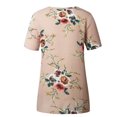 thumbnail image 3 of Qarigey DYMADE - Camiseta de manga corta estampada para mujer, blusa casual de verano Prendas para la parte del cuerpo Albaricoque 3XL, 3 of 5