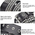 thumbnail image 5 of Spike Belt, Metal Punk Rock Rivet Belt with Light Pyramid Spikes, 5 of 5