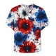 thumbnail image 4 of Vestidos Casuales Para Mujer, Blusas De Mujer De Moda Camiseta holgada de verano de manga corta con cuello en V y botones para mujer, 4 of 4