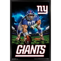 NFL New York Giants - 3 Point Stance 19 Wall Poster, 22.375" x 34", Framed