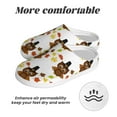thumbnail image 6 of Disketp Colorful maple leaf owl Women's Men's Slippers Plush Slip-On House Slipper for Winter Indoor Soft Cushion Non-slip Fluffy Slides Slippers-11, 6 of 7