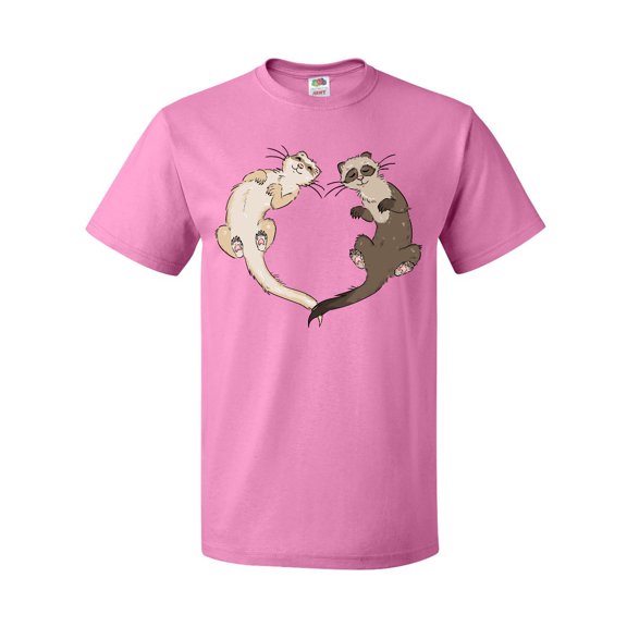 Inktastic Cute Ferret Heart T-Shirt