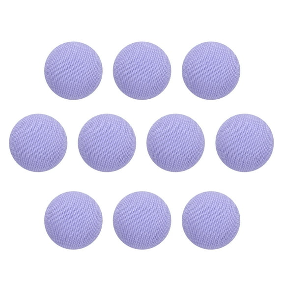 Uxcell 10pcs Fabric Cloth Covered Button 10mm Craft Round Sewing Button, Lavender