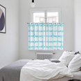 thumbnail image 3 of Blue Plaid Kitchen Curtains Window Panels, Farmhouse Buffalo Check Stripes Modern Geometric Insulated Window Treatment Curtain, Grommet Curtains for Bedroom/Living Room/Bathroom, 2 Piece 52"Wx72"L, 3 of 8