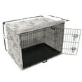 thumbnail image 6 of Botanic Dog Crate Cover, Floral Pattern of Leaves Doodle Flourishing Blossoms Bushes Herbs, Easy to Use Pet Kennel Cover Small Dogs Puppies Kittens, 7 Sizes, Mauve Taupe and Blue Grey, by Ambesonne, 6 of 6