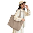 thumbnail image 5 of Mwjwdo Women's Solid Smooth Faux Leather Vintage Underarm Tote Bag, Casual Large Shoulder Purse for Everyday Errands Pink, 5 of 5