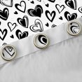 thumbnail image 4 of jejeloiu Cartoon Heart Print Blackout Curtains Set of 2 (38x54 Each),Cute Loves Pattern Curtains and Drapes,White Black Living Room Curtains For Kids Girls,Super Cozy Room Decor, 4 of 6
