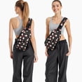 thumbnail image 6 of Sling Backpack,Black Christmas Santa Pattern Sling Bag with Water Bottle Holder,Waterproof Sling Bag for Men/Women with Headphone Jack for Hiking,Travel, 6 of 6