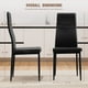 Surmoby Dinner Table Set for 4,Modern Tempered Glass Dining Table and