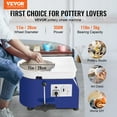 thumbnail image 2 of VEVOR Pottery Wheel, 11in Ceramic Wheel Forming Machine, Adjustable 0-300RPM Speed Handle and Foot Pedal Control, ABS Detachable Basin Sculpting Tool Apron Accessory Kit for Work Art Craft DIY 350W, 2 of 9