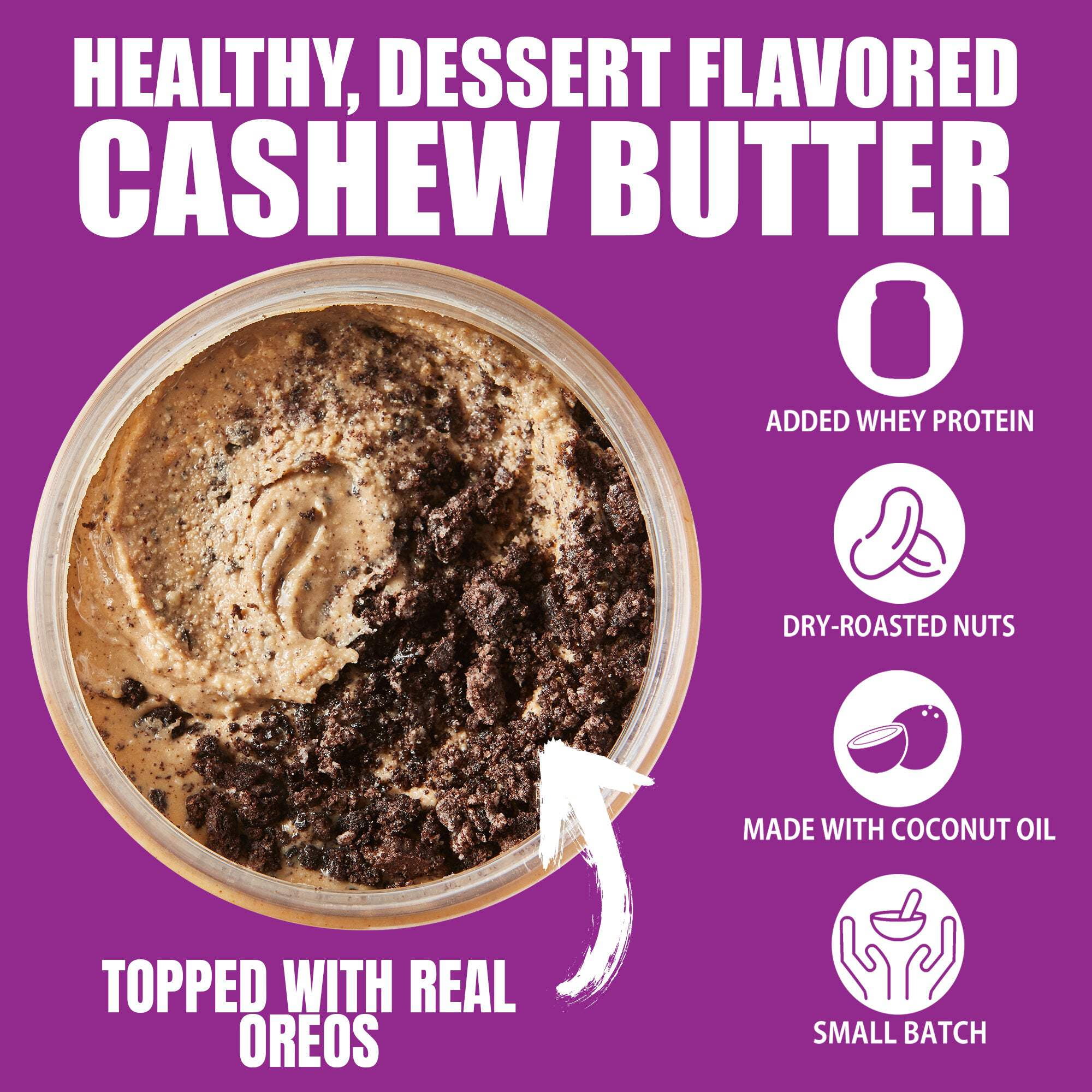 FIt Butters Rory's Cookie Monster Madness (Cookies & Cream Cashew Butter)