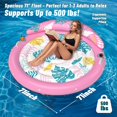 thumbnail image 2 of PinkPool Floats Adult, Inflatable Tanning Pool - Extra Large Pool Floats for Adults Heavy Duty, Round Pool Rafts, River Lake Floaties Water Floats with Cup Holders, 2 of 6
