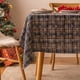 thumbnail image 2 of Christmas Tablecloth Snowflake Plaid Table Cloth Xmas Place Mat Rectangular Festival Table Cover Christmas Kitchen Home Decor, 2 of 3