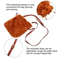 thumbnail image 2 of EeaseCA 1 Pc Adorable Plush Bag Fashionable Chic Convenient Drawstring Bag (Brown), 2 of 8