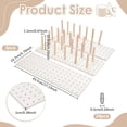 thumbnail image 3 of 3Set Wood Pegboard Drawer Organizer Adjustable Wood Tableware Organizer Storage Shelf Wooden Peg Board with 24 Pegs, 3 of 5