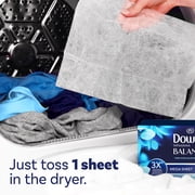 Downy Fabric Softener Dryer Sheets, Infusions Balance Crisp Rain and Blue Eucalyptus Scent, 80 Mega Dryer Sheets