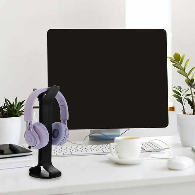 FESTFENDS Headset Holder 1Pc Practical ABS Stand for Computer Headset Stable Holding Black