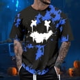 thumbnail image 2 of SOMOWI Mens Shirts & Blouses Everyday Wear Comfortable Stylish Design Outings Or Sports Blue Classic Fall Tees L, 2 of 4