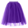 thumbnail image 2 of BRDFRL Women A-Line Tulle Skirt Tutu Knee Length Dark Purple XL, 2 of 8