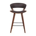 thumbnail image 2 of Benjara 27 Inches Saddle Seat Leatherette Counter Stool, Brown, 2 of 5