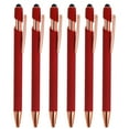 thumbnail image 1 of Unique Bargains Stylus Ballpoint Pens, Medium Point, 1.0mm, Black Ink, 6 Pack, 1 of 5