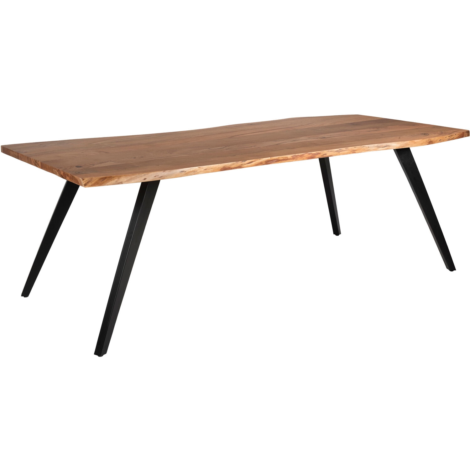 Designer Plastic 90cm Dining Table in Black & Walnut Wood Legs