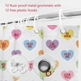 thumbnail image 5 of jafea Valentines Shower Curtain Colorful Conversation Hearts Candy Shower Curtain for Valentine''s Day Bathroom Decor Sweetheart Bathroom Curtains Washable Durable Fabric 72x72 in, 5 of 6
