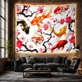 thumbnail image 6 of Koi Fish and Cherry Blossoms on a Pale Background, Serene Japanese Inspired for Nature Lovers, Floral Wall Art, Housewarming Gift Tapestry Wall Hanging for Living Room and Bedroom, 6 of 7