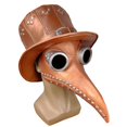 thumbnail image 1 of Máscara de sombrero para fiesta de graduación de doctor con pico de pájaro de plaga Steampunk de Halloween, 1 of 1