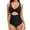 Black, variant on WTXUE Bathing Suit Front Cutout One Swimsuit High Waisted Monokini Bathing Suit Slim One-Piece Swimsuits (Women's)