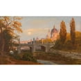 thumbnail image 2 of Anton Hlavacek 18x12 Gold Ornate Wood Frame and Double Matted Museum Art Print Titled - View from the Vienna River Against Elisabethbrucke and Karlskirche (Approx. 1895), 2 of 4