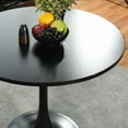 thumbnail image 3 of Homy Casa 31.5" Dining Table, Modern Round Bistro Table with Tulip Base for Kitchen Café, Black, 3 of 8