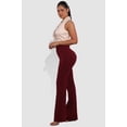 thumbnail image 6 of High Classic Waist Front Seam Flare Pants - Cabernet, 6 of 8