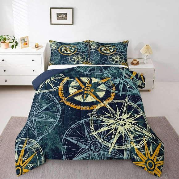 Erosebridal Texas Stars Bedding Full Comforter Set, Western Vintage Comforter Sets Full Size, Rustic Reversible Down Comforter, Breathable Room Decoration, 3-Piece