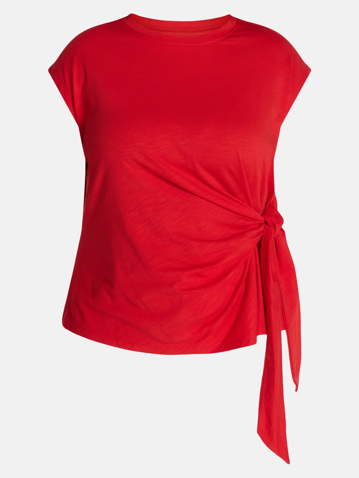 Terra & Sky Women’s Plus Side Tie Dolman Tee, Size 0X-5X